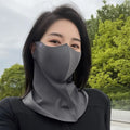 UPF 50+ Ice Silk Sun Protection Face Mask UV Veil Sun Protection Mask QXL GRAY