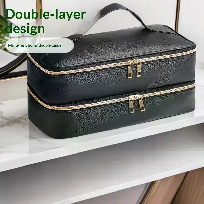YOVIP Double Layer Travel Hair Dryer & Cosmetics Bag Travel Organizer Bag QXL