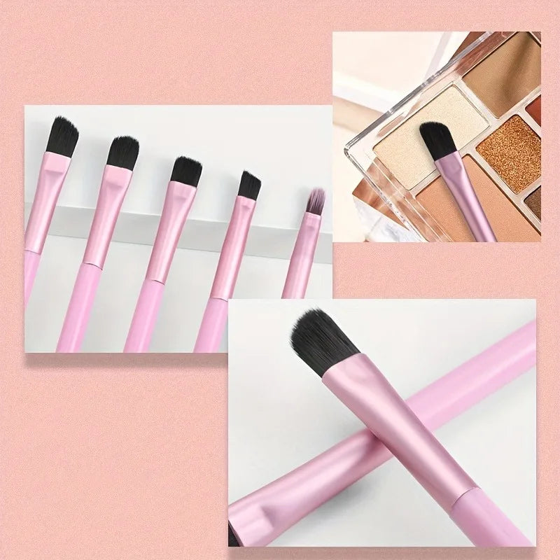 5-Piece Marble Eyeshadow Brush Set | Beginner Eye Kit in Tube Eye Brush Set QXL