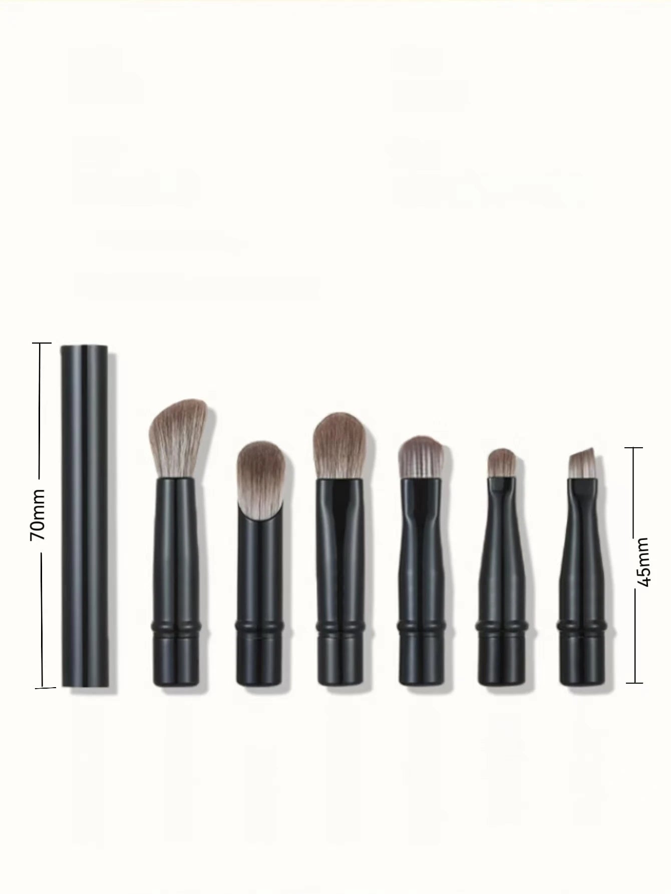6-Piece Travel Makeup Brush Set with Case | Foundation & Eye Makeup Brush Set QXL