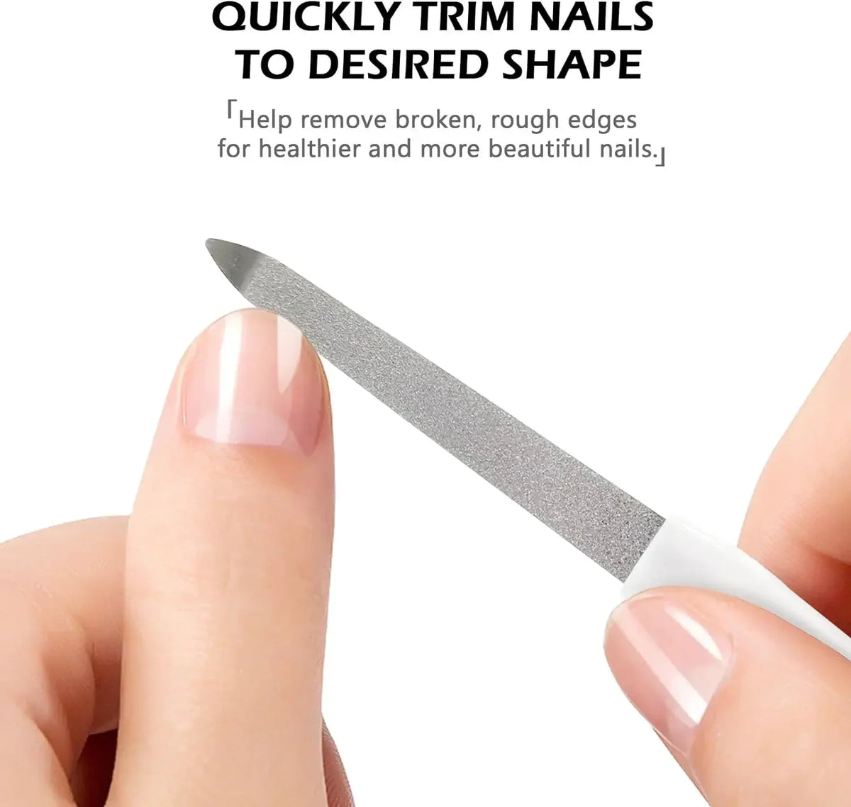 3-Pack Double-Sided Metal Nail Files | Manicure & Pedicure Metal Nail File Set QXL