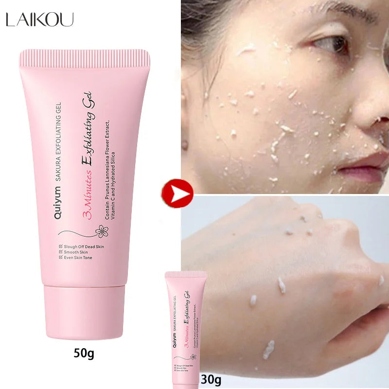 LAIKOU Sakura Exfoliating Peeling Gel Face Scrub 30g/50g Facial Exfoliating Gel QXL