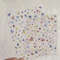 5D Cat & Floral Self-Adhesive Nail Art Stickers | Relief Decals Nail Art Stickers QXL 1pcs to3788