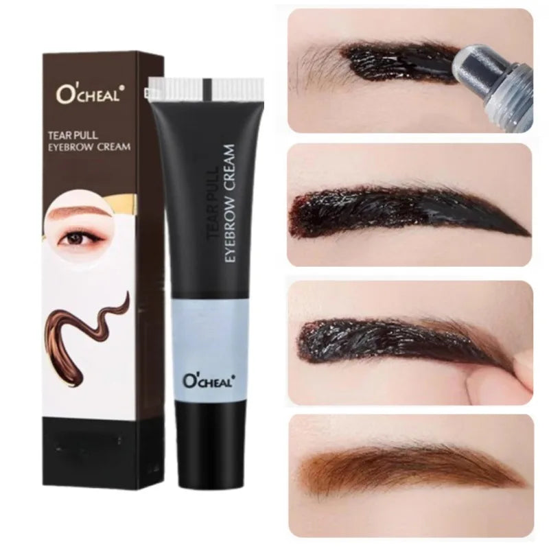 Semi-Permanent Peel-Off Eyebrow Tint Gel | Waterproof & Long-Lasting Eyebrow Tint Gel QXL