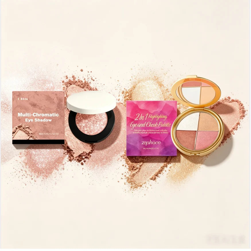 Multichrome Glitter Eyeshadow Palette | Festival Party Makeup Glitter Eyeshadow Palette QXL