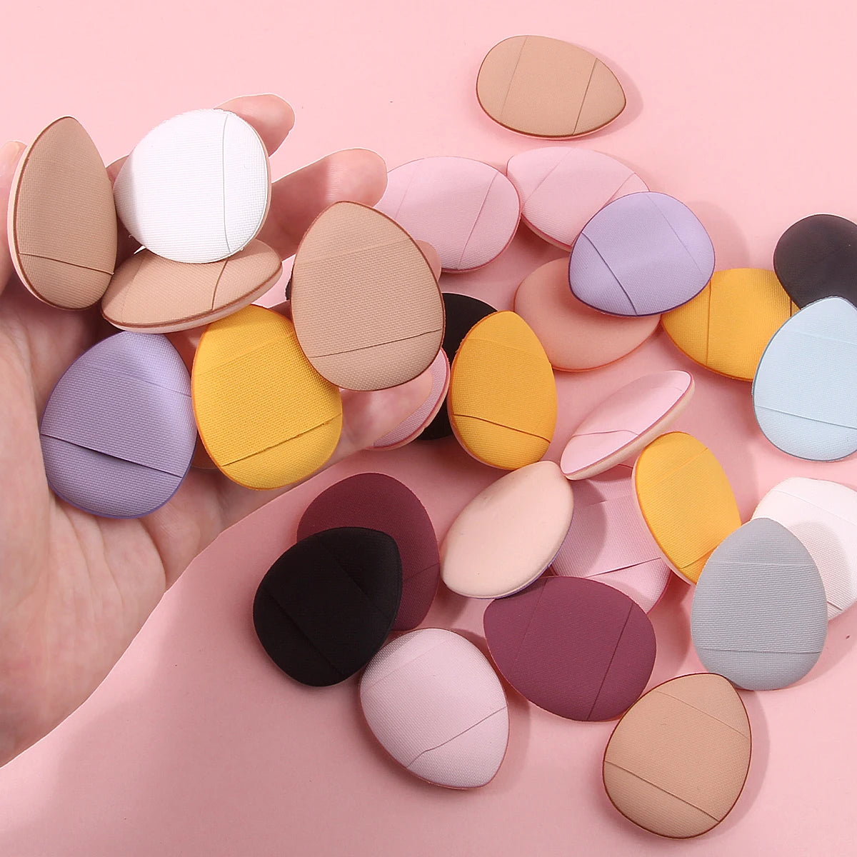 30-Pack Mini Finger Powder Puffs | Non-Slip Makeup Sponge Set Makeup Sponge Puffs QXL
