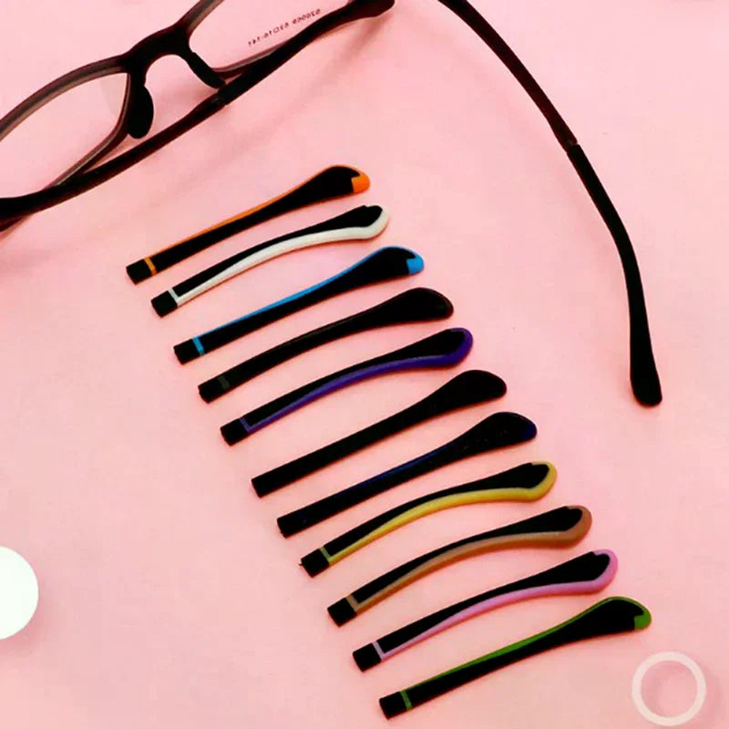 Silicone Eyeglass Ear Hook Covers | Anti-Slip Temple Sleeves Eyeglass Ear Hook Cover QXL