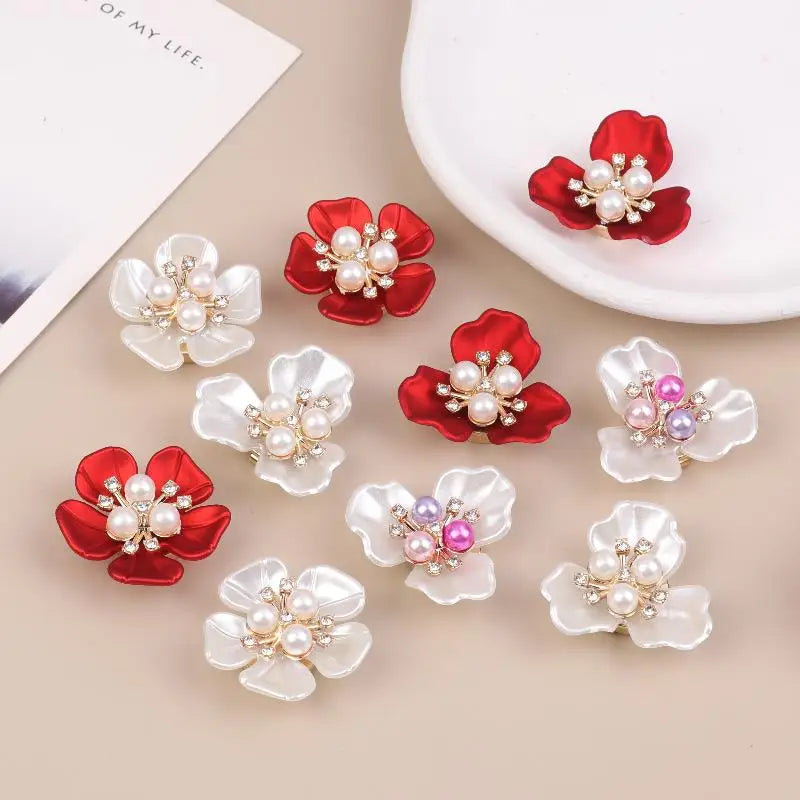 2-Pack Floral Clip-On Button Covers for Shirts & Dresses Button Covers QXL