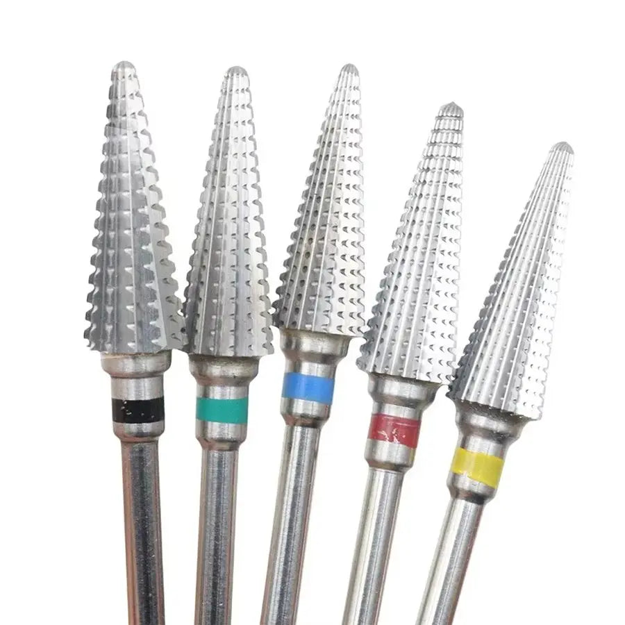 5-in-1 Tungsten Carbide Nail Drill Bit | Gradient Teeth Nail Drill Bit QXL