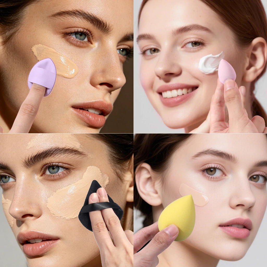 10-Pc Makeup Sponge & Powder Puff Set | All-in-One Kit Makeup Sponge Set QXL