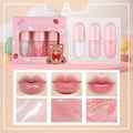 Dragon Ranee Pearly Lip Gloss Set | Mirror Glaze 3-Pc Lip Gloss Set QXL A