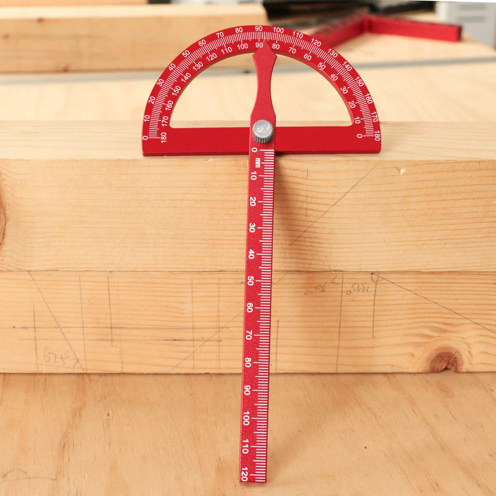 Aluminum Alloy Protractor Angle Marking Ruler | Woodworking Angle Protractor Ruler QXL 1pc 1pcs