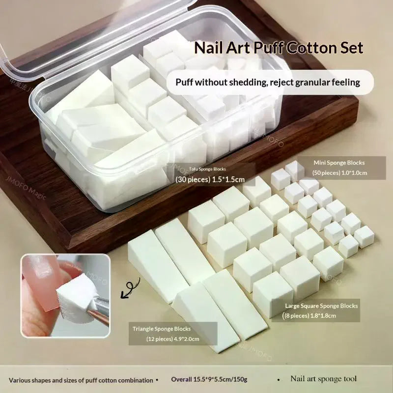 100-Pc Ombre Nail Sponge Kit | Gradient & Blush Nail Art Nail Art Sponge Kit QXL