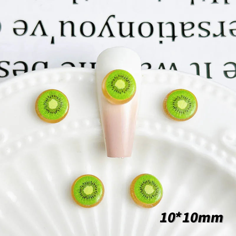 10-Pack 3D Kawaii Fruit Nail Art Charms | Resin DIY Manicure Nail Art Charms QXL 10pcs