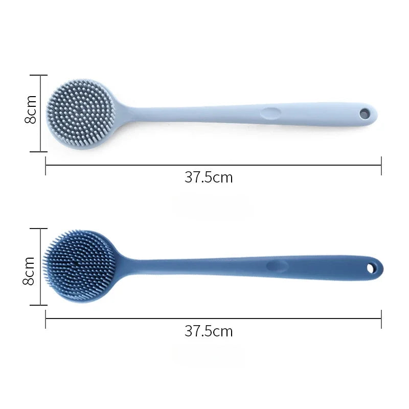 Silicone Long Handle Shower Brush | Soft Back Scrubber Bath Shower Brush QXL