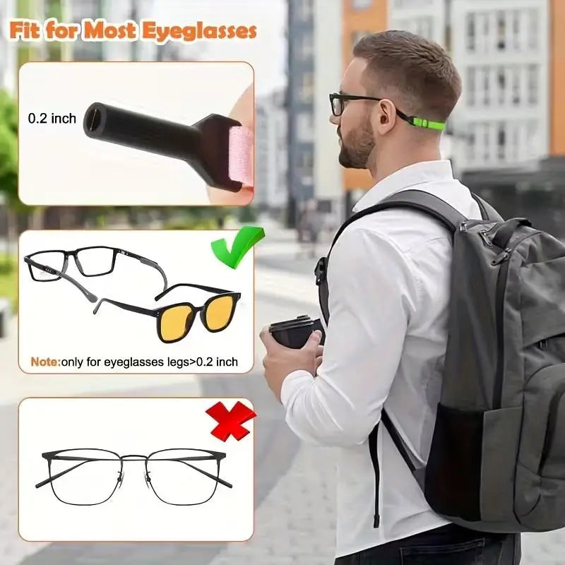 Adjustable Eyeglass Straps | Colorful Microfiber 2 or 6 Pack Eyeglass Straps QXL