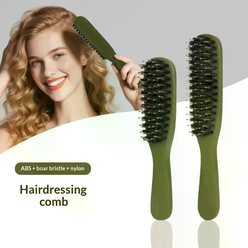 Boar Bristle Travel Hair Brush | Detangle, Smooth & Style Boar Bristle Hair Brush QXL