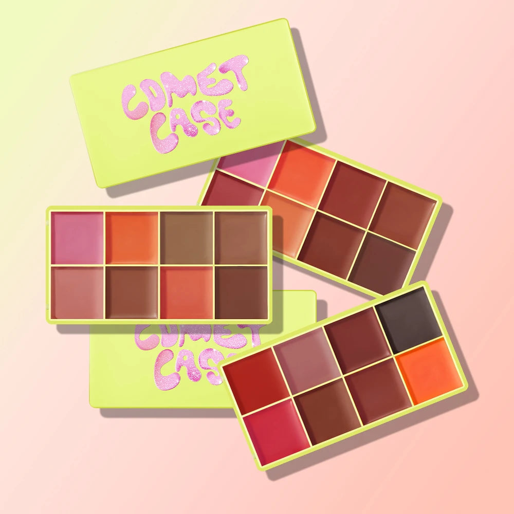 Lakerain 8-Color Cream Highlighter Palette | Matte & Shimmer Cream Highlighter Palette QXL