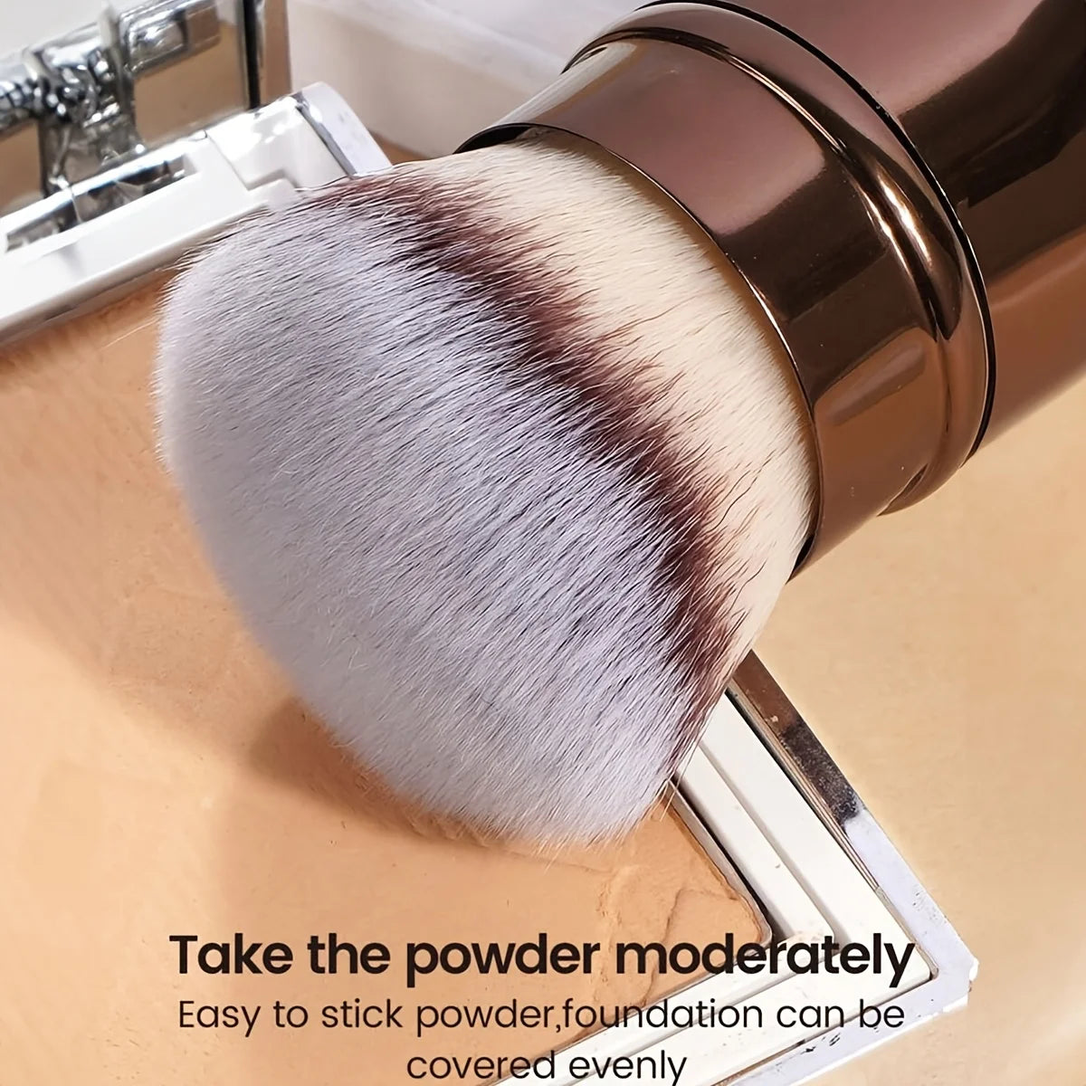 Retractable Makeup Brush – Soft Blush & Foundation Travel Brush Retractable Makeup Brush QXL