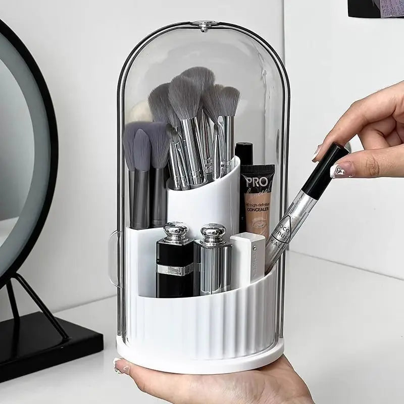 360° Rotating Dustproof Makeup Brush & Cosmetic Organizer Makeup Brush Organizer QXL