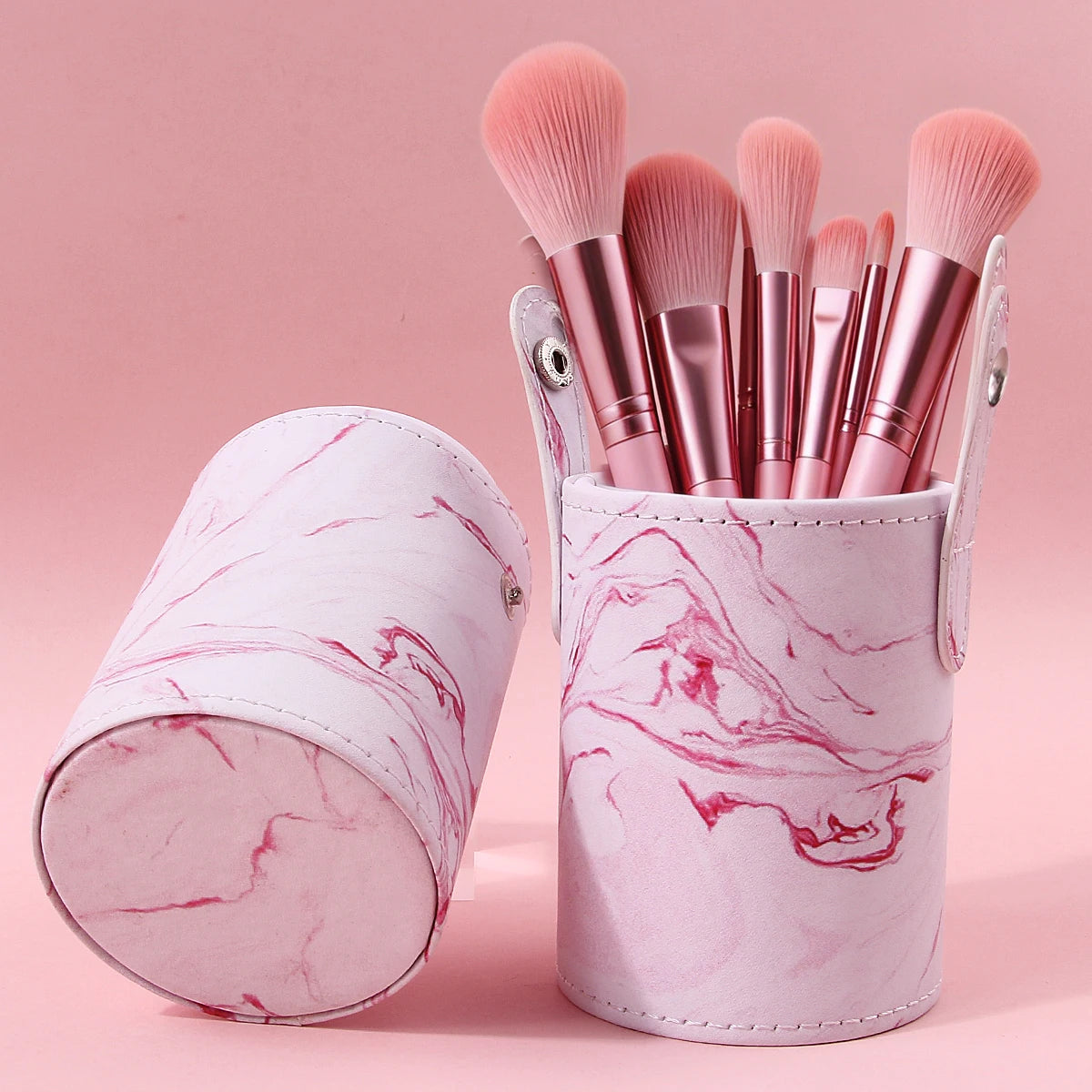 KOSSHOW Makeup Brush Holder – Large PVC Stripe Cylinder Makeup Brush Holder QXL
