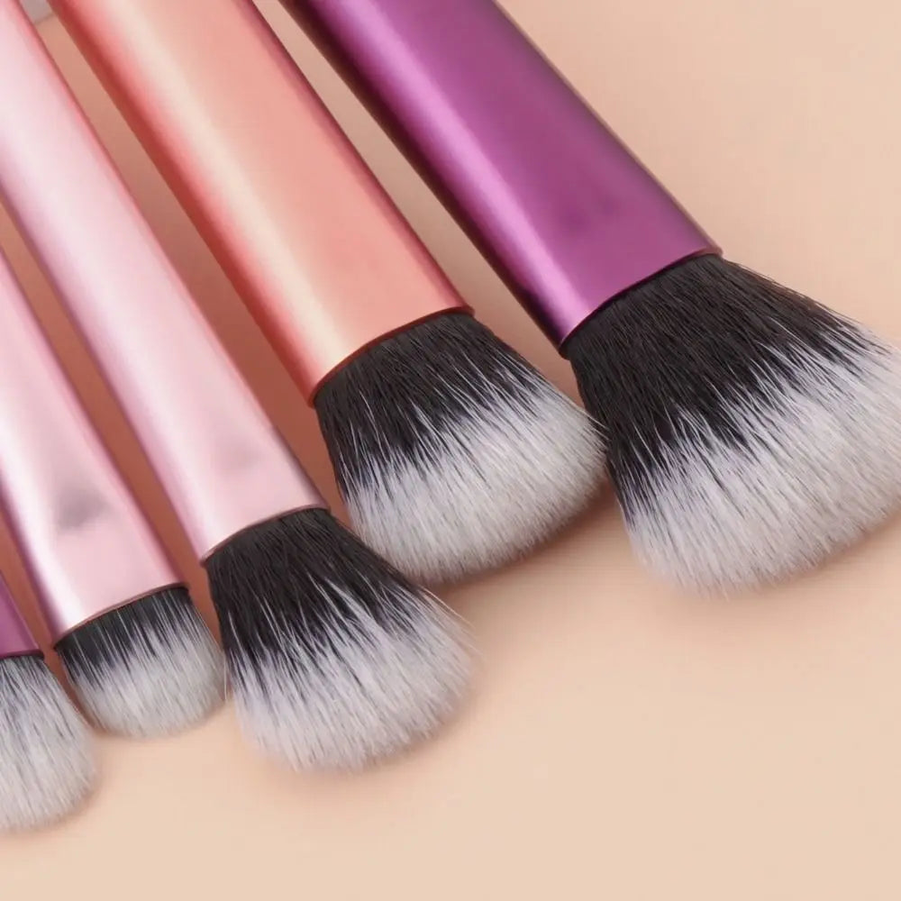 10-Pc Synthetic Makeup Brush Set | Crystal Handle & Storage Bag Makeup Brush Set QXL