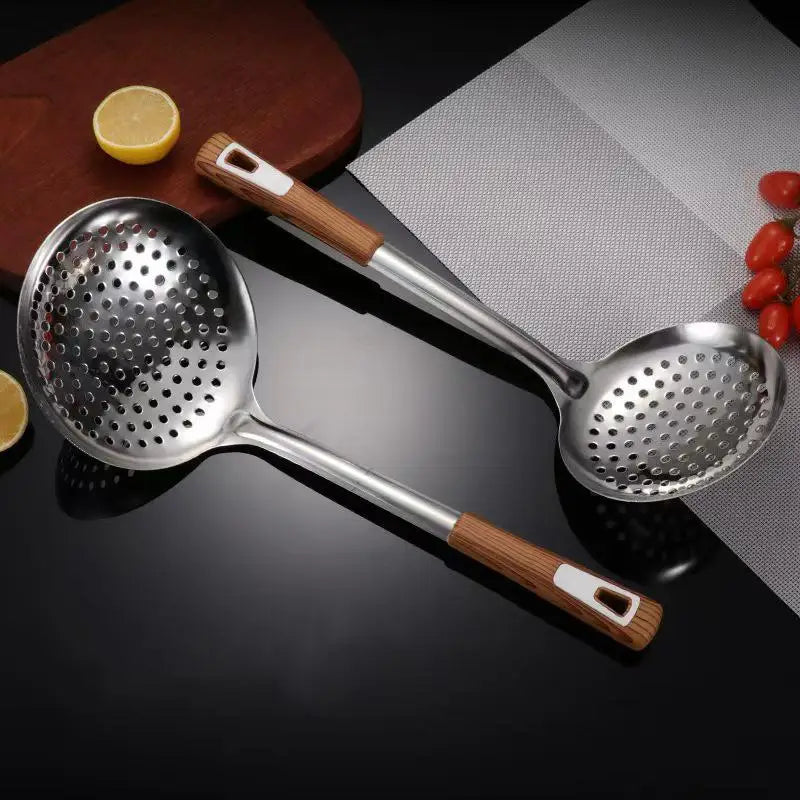 Stainless Steel Mesh Oil Skimmer & Colander Spoon 12–18" Mesh Colander Spoon QXL