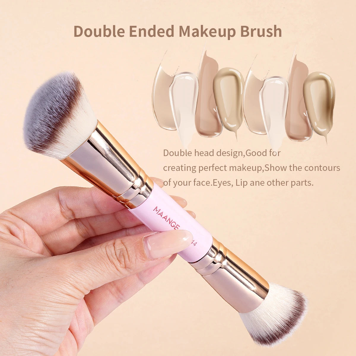 MAANGE Double-Ended Contour & Foundation Makeup Brush Contour Makeup Brush QXL