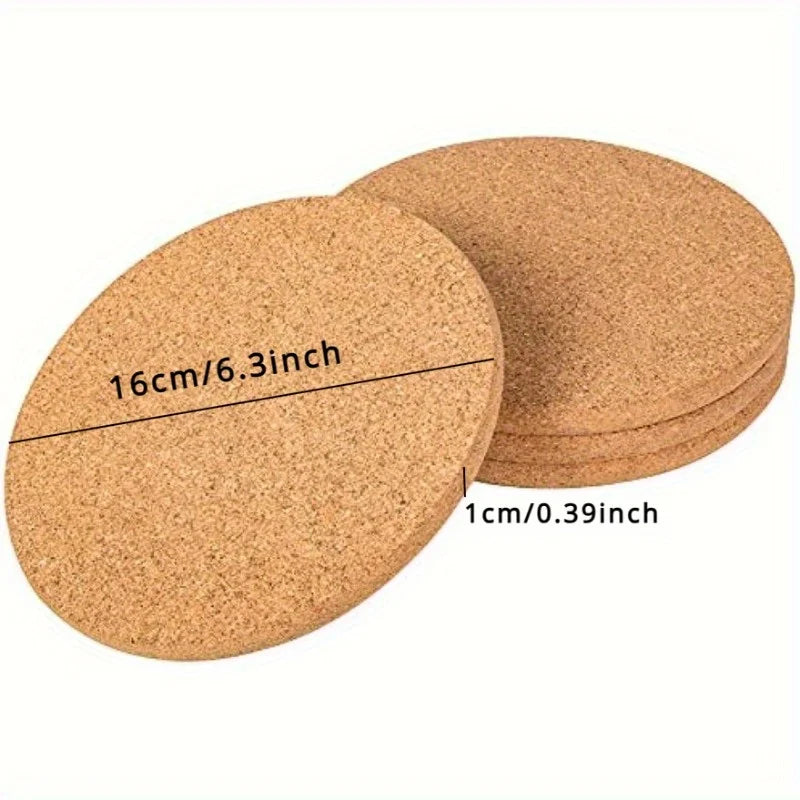 Thick Round Cork Trivet | Hot Pad for Pots, Pans & Plants Cork Kitchen Trivet QXL