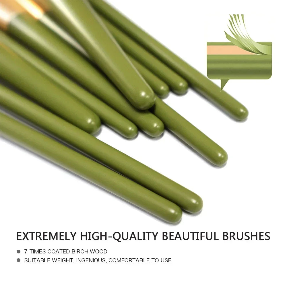 10-Pc Soft Fluffy Makeup Brush Set | Foundation Blush Kabuki Makeup Brush Set QXL