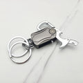 4-in-1 Metal Keychain Fidget Spinner, Bottle Opener & Phone Stand EDC Keychain Tool QXL Silver