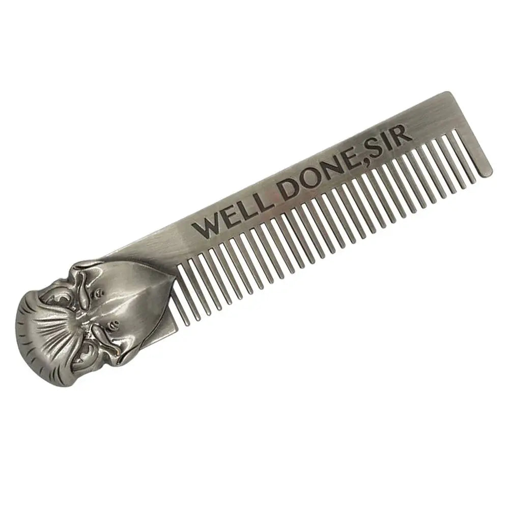 Stainless Steel Fine Tooth Beard & Hair Comb | Metal Styling Metal Hair Comb QXL Default Title