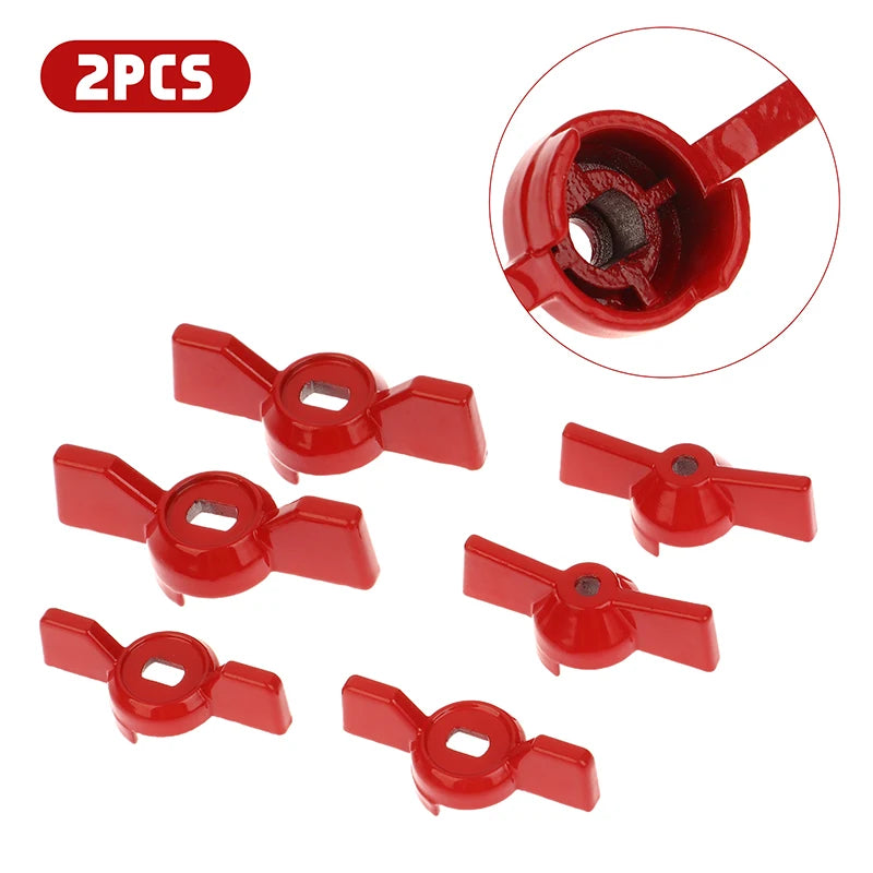 2-Pack Aluminum Red Butterfly Ball Valve Handle Wrench Valve Handle Replacement QXL