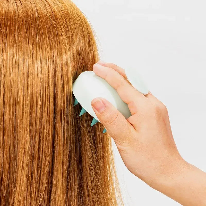 Silicone Scalp Massage Shampoo Brush | Hair & Body Shower Comb Scalp Massage Brush QXL