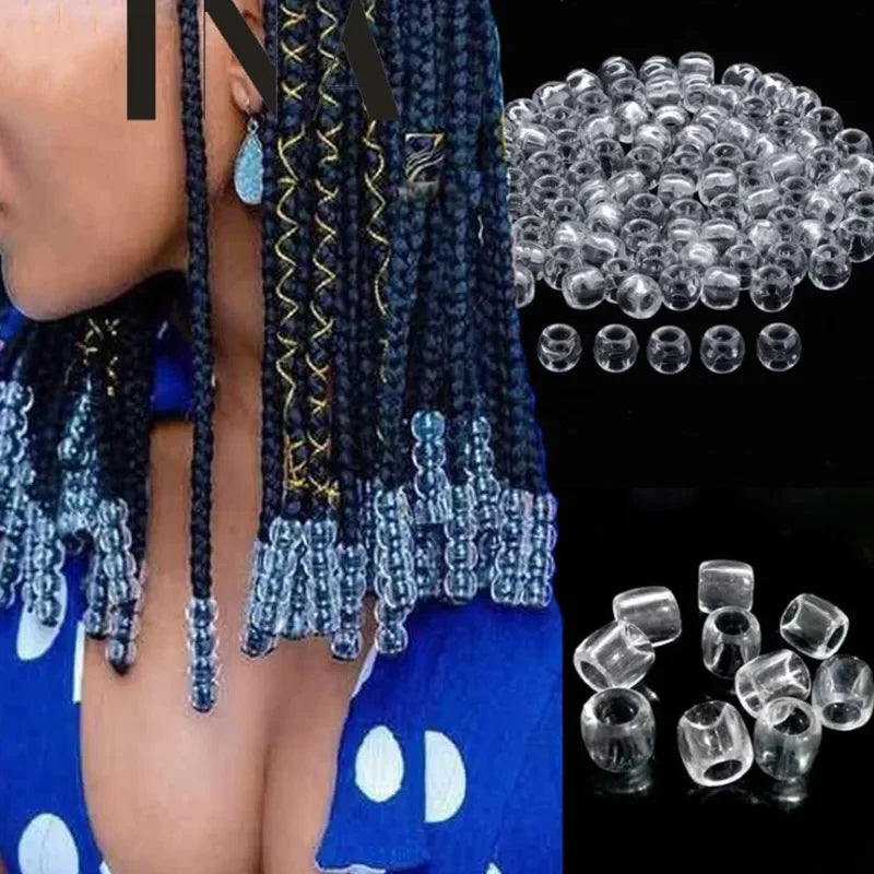 Colorful Acrylic Hair Braid & Dreadlock Beads – 20 or 100 Pc Hair Braid Beads QXL