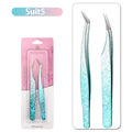 2-Pack Anti-Static Eyelash Extension Tweezers | Ice Flower Lash Extension Tweezers QXL Suit 5