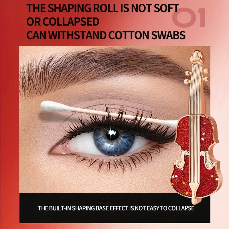 Violin Waterproof Mascara | Lengthening Curling Fine Brush Waterproof Mascara QXL