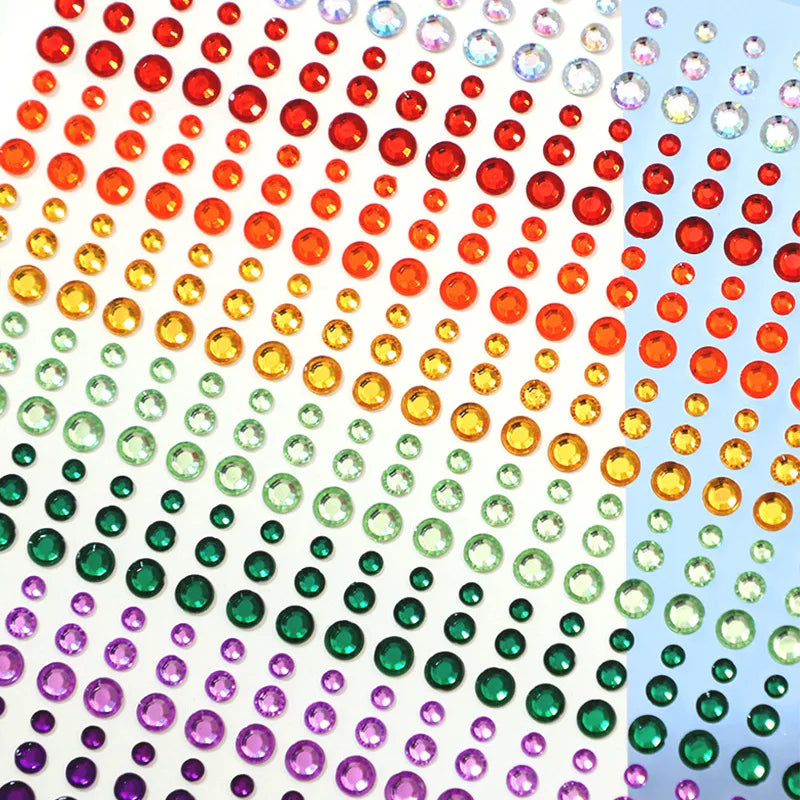 900-Pc Rainbow Face Gems & Rhinestones | Festival Jewels Face Gems & Rhinestones QXL