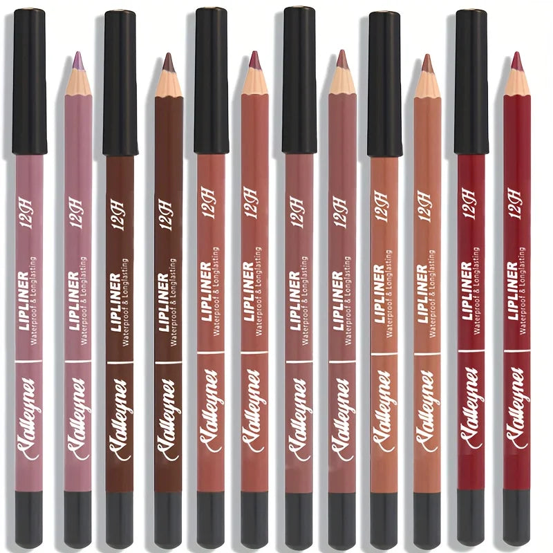 6-Color Matte Velvet Lip Liner Pencils | Nude & Brown Shades Matte Lip Liner QXL