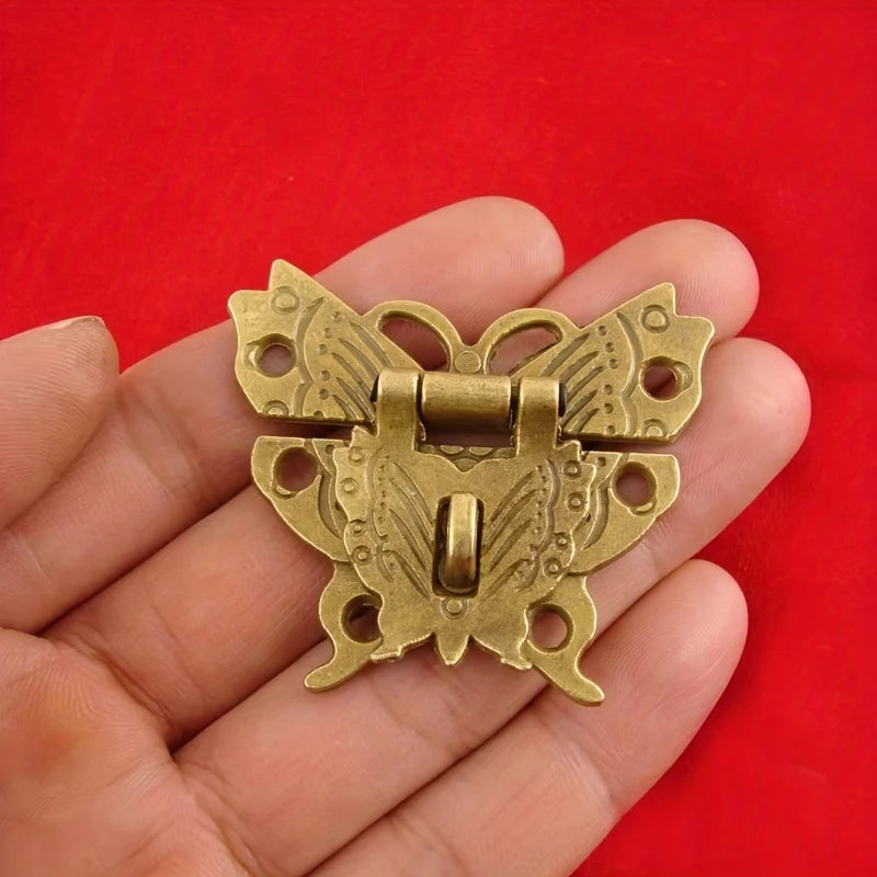 Antique Butterfly Lock Clasp | Zinc Alloy Vintage Box Catch Box Lock Clasp QXL 1pc