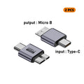 USB 3.0 Micro-B to USB-C Female Adapter | HDD 10Gbps USB Cable Adapter QXL 2x Micro BtoTypeC M