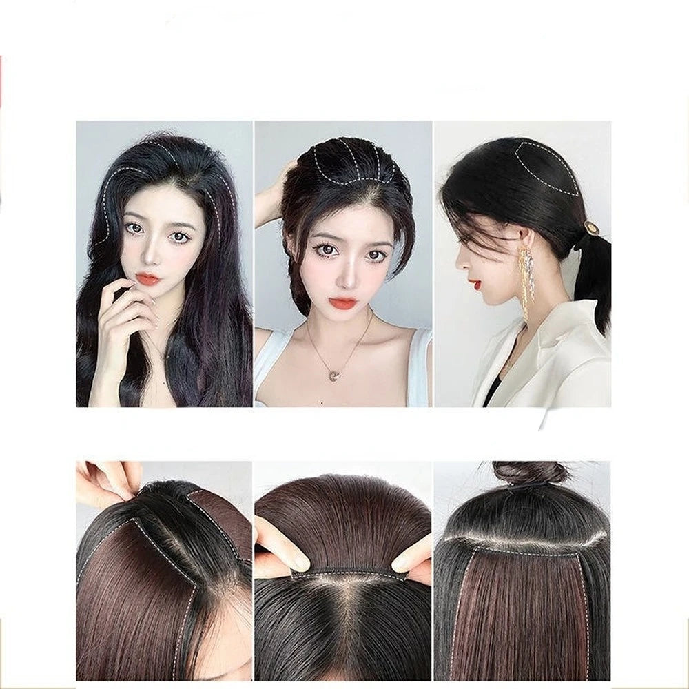 Fluffy Invisible Clip-In Hair Pad | Seamless Volume Extension Clip-In Hair Pad QXL
