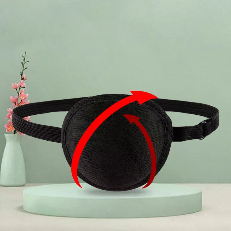 Pirate Eye Patch – Adjustable Black Concave Eyepatch Kids & Adults Costume Eye Patch QXL