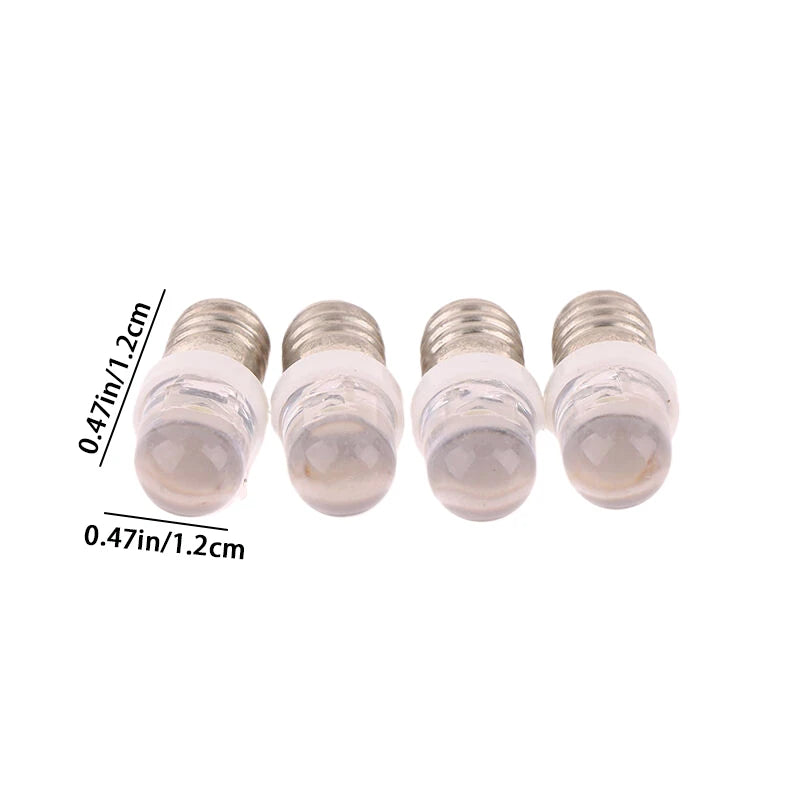 5-Pack E10 LED Bulbs DC 3V 6V 12V 24V Indicator Mini Light Miniature LED Bulb QXL