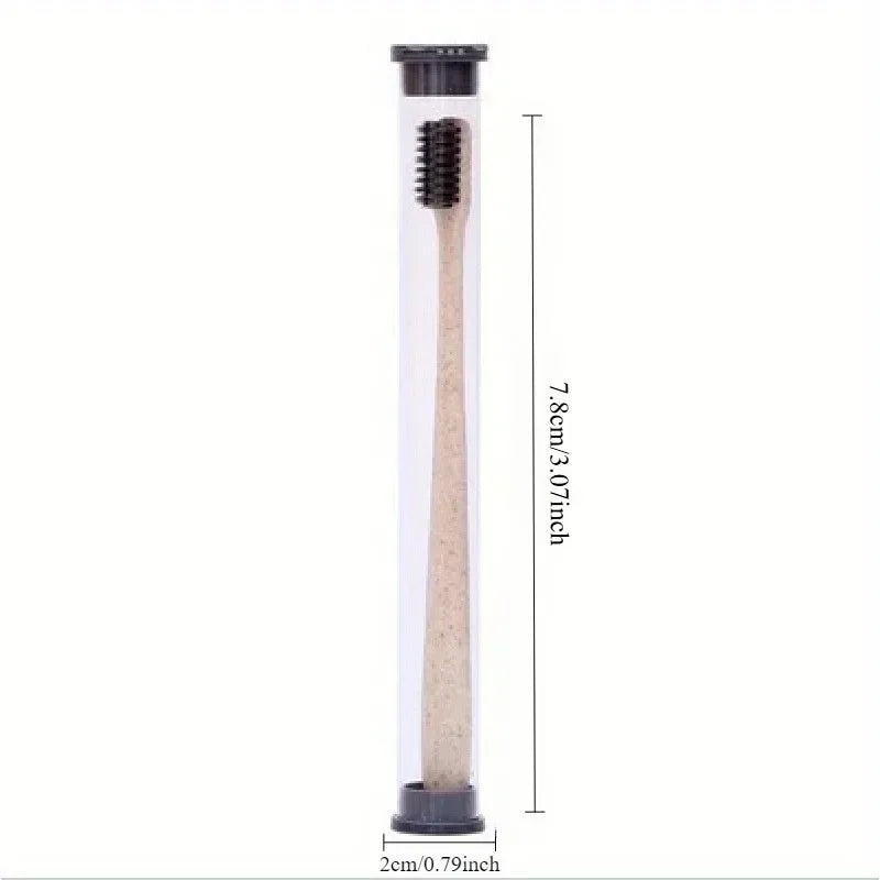 Bamboo Charcoal Soft Bristle Travel Toothbrush + Case Travel Toothbrush QXL
