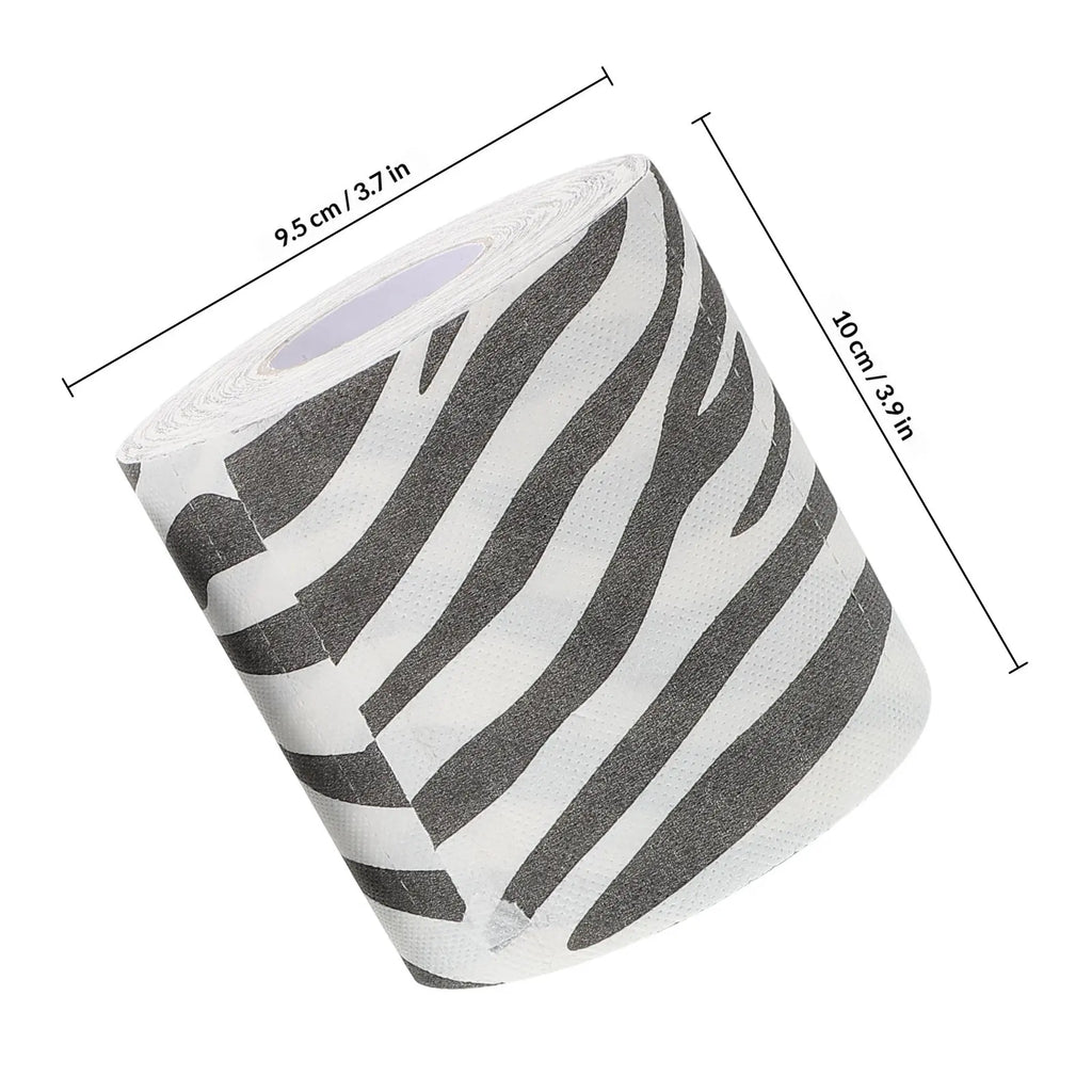 2-Pack Zebra Print 3D Toilet Paper | Soft Thick Bathroom Tissue Novelty Toilet Paper QXL
