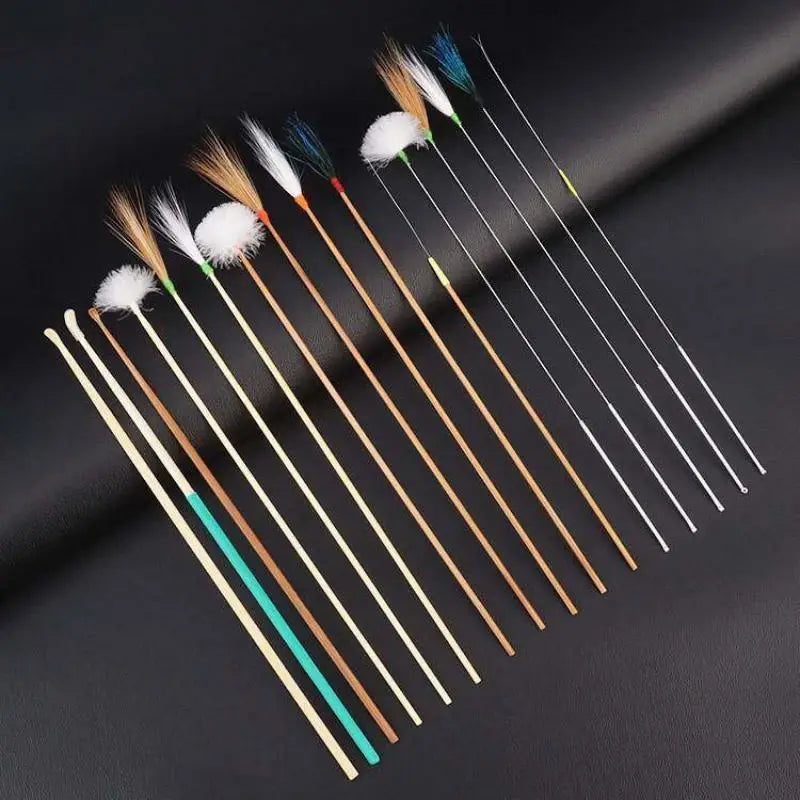 Ear Wax Removal Tool Set | Wood & Feather Ear Curette Kit Ear Cleaning Kit QXL