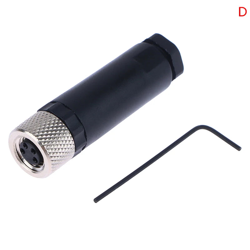 M8 Waterproof Sensor Connector 3/4 Pin Male Female Flange Socket Sensor Connector QXL 4Pin Female