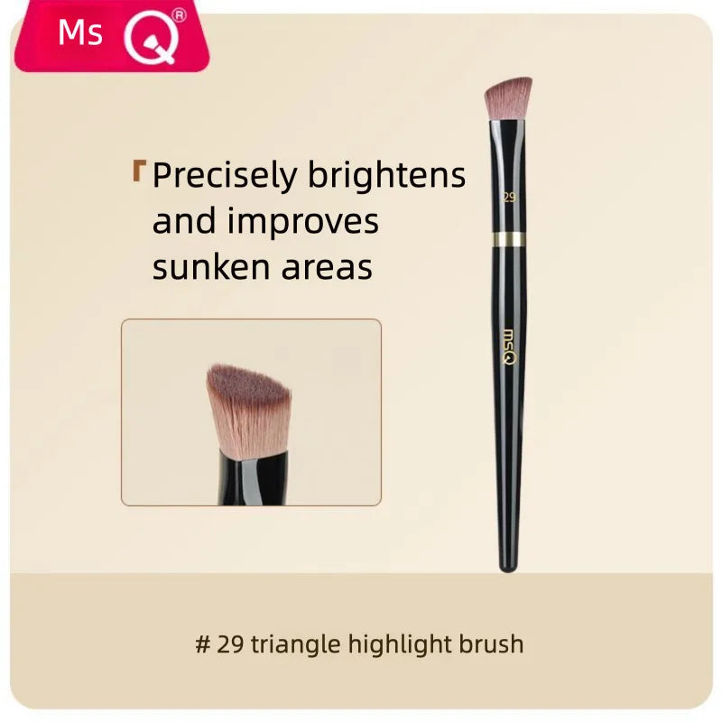 MSQ Double-Head Concealer Brush Set | 5-Piece Flat Head Concealer Brush Set QXL 29 Highlight brighte