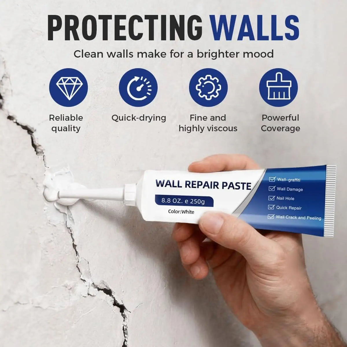 Drywall Repair Kit – Wall Hole Putty Paste Filler & Scraper Wall Repair Kit QXL